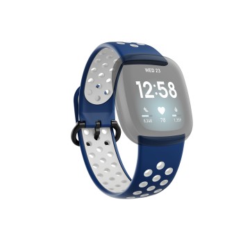 Armband für Fitbit Versa 3/4/Sense (2), Uhrenarmband zum Tauschen, D.blau -  VEREINSMEISTER