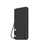 Mophie Powerstation Plus mit integriertem Lightning/ Micro USB Kabel 6.400mAh, schwarz >