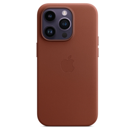 MagSafe özellikli Apple iPhone 14 Pro Deri Kılıf - Umber