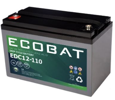 Ecobat battery EDC12-100 110Ah (for Steca PLI)