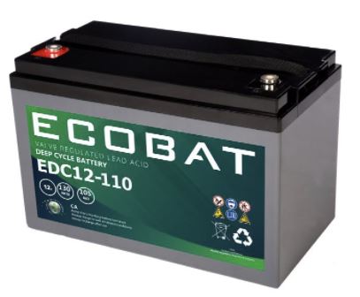 Ecobat akü EDC12-110 130Ah (Steca PLI için)