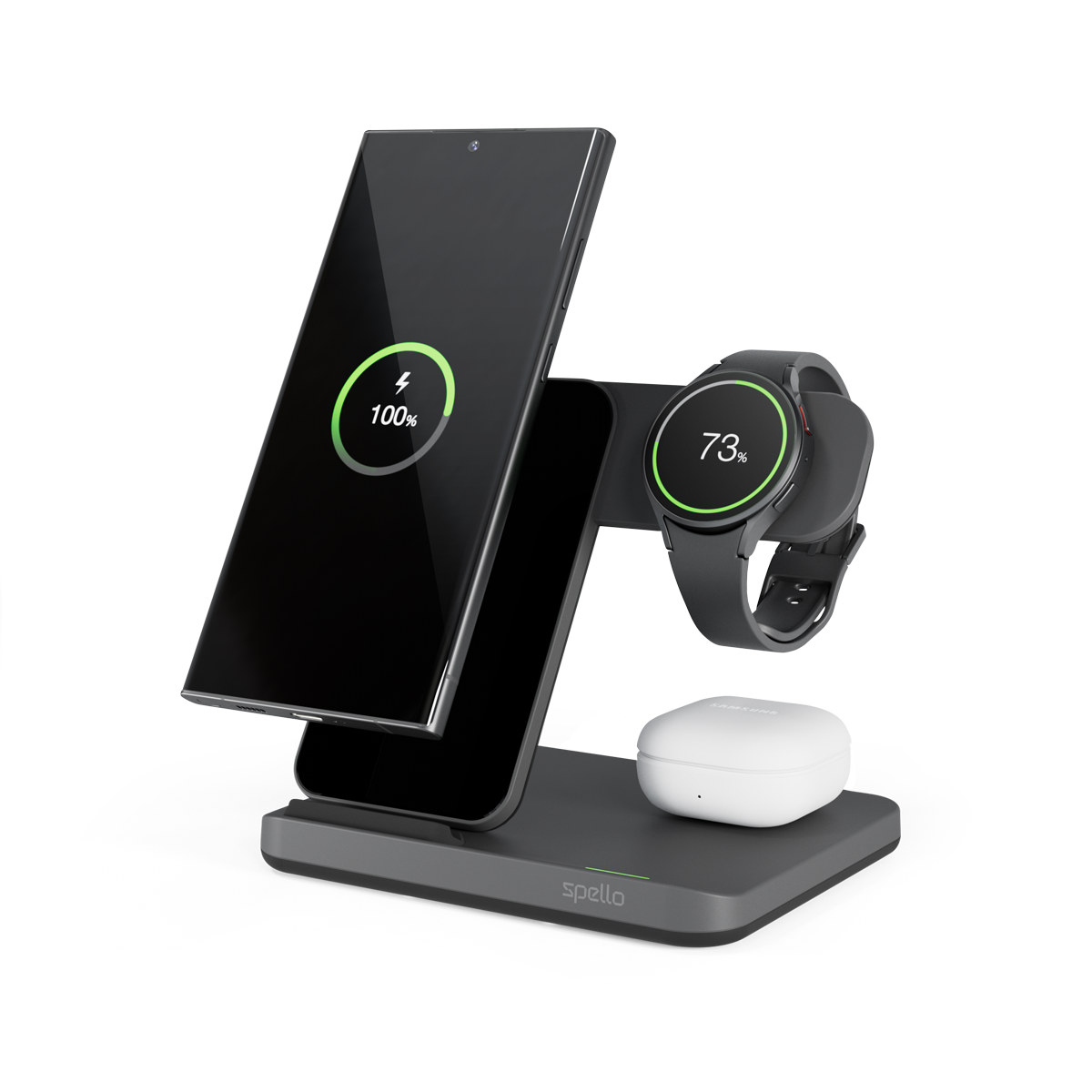 Spello 3in1 Wireless Charging Stand - black