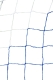 Fußballnetz - 11er Tor - Europäisch - 4mm Weiß/Blau