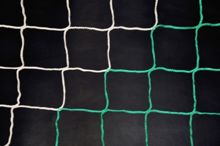 Fußballnetz - 11er Tor - Europäisch - 4mm Weiß/Grün