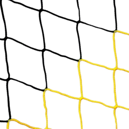 Fußballnetz - 11er Tor - Europäisch - 4mm Schwarz/Gelb