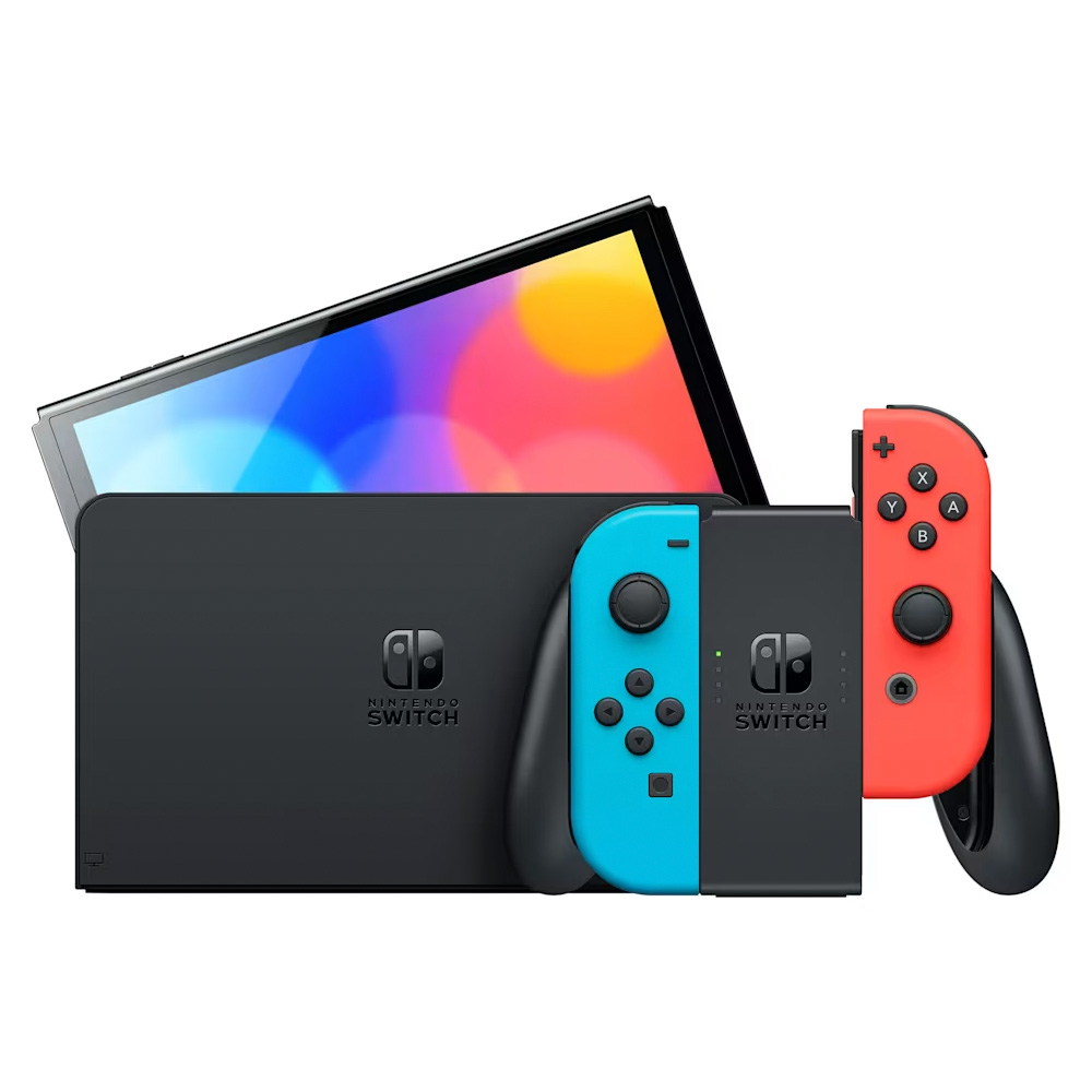 Nintendo Switch (OLED-Modell) Neon-Rot/Neon-Blau – Bild 2