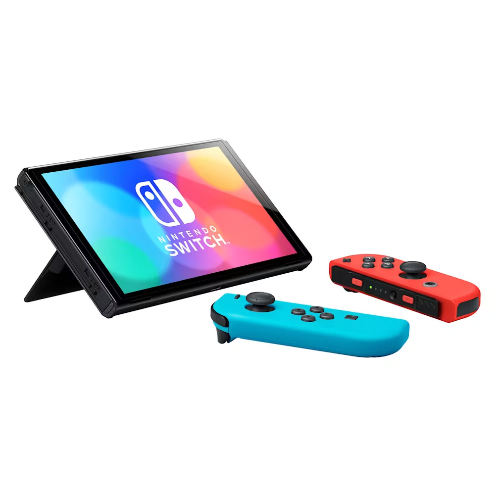 Nintendo Switch (OLED-Modell) Neon-Rot/Neon-Blau – Bild 3