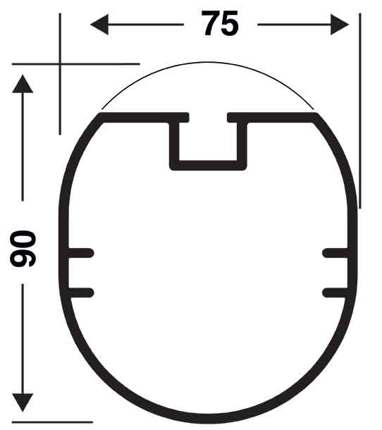 TSM-FC0438M Jugendfußballtor 3 x 1,6 m oval